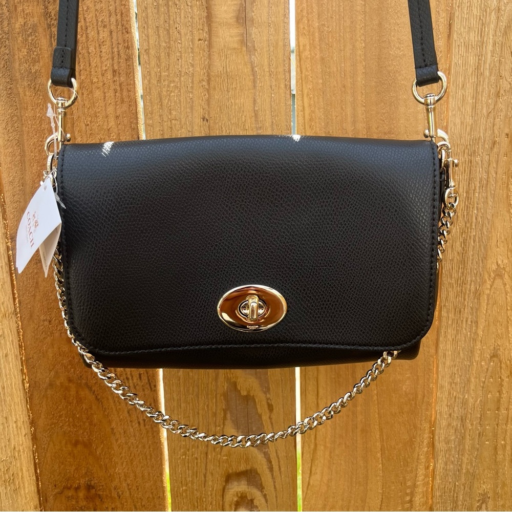 NWT Coach Mini Ruby Crossbody – Black Crossgrain Leather (F34604)